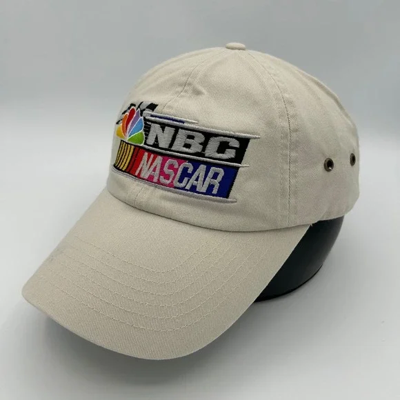 Vintage NASCAR Hat NBC Experience Store Unisex OSFA Tan Twill Racing Sportswear