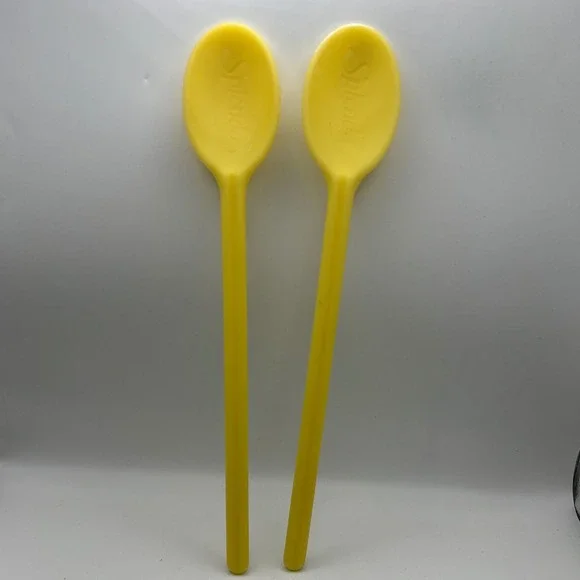 Splenda Yellow Mixing Spoon Lot of 2 Promotional Item 90s Y2K