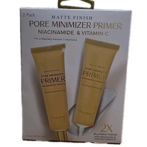 2 Pack Mate Finish Pore Minimizer Primer With Niacinamide & Vitamin C 1 Oz Each