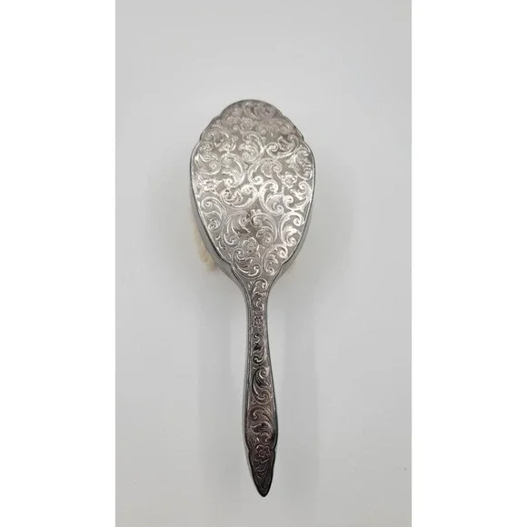 Antique Reuge Ste-Croix Silver Hairbrush Music Box‎ Swiss Movement West Germany