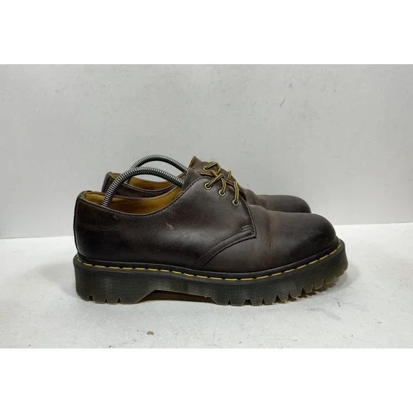 Dr. Martens 1461 Bex Brown Crazy Horse Leather Mens 10 Platform Oxford Shoes