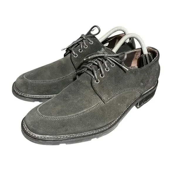 Men's To Boot New York Oxfords Dress Shoes Size 8.5 Black Suede‎ Apron Toe