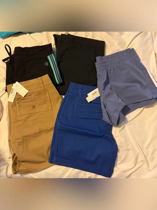 Mixed Women's Shorts Bundle - Blue, Khaki, Black, Lavender