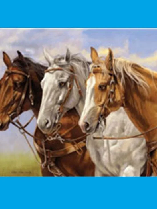 Horse Scene Cutting Board 16