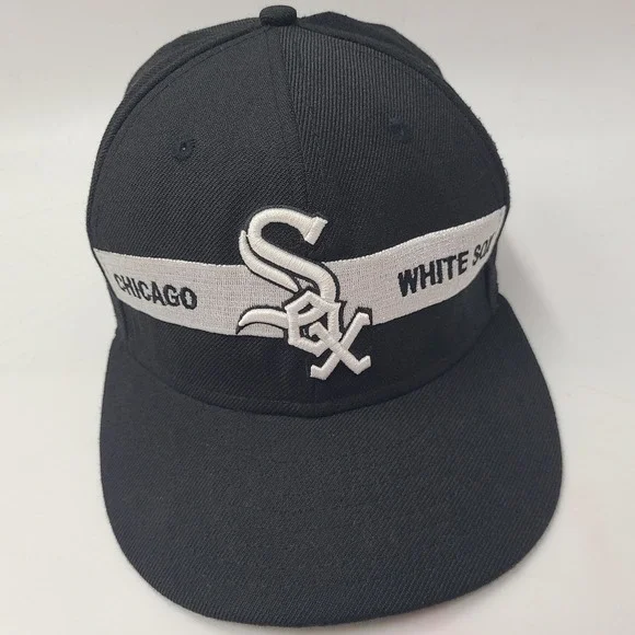 Chicago White‎ Sox Hat Snapback New Era 9Fifty Black White MLB Baseball Wool Men