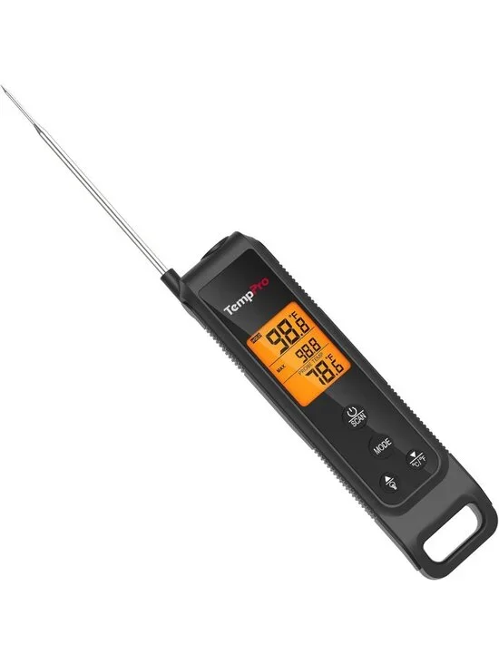 2-in-1 Instant Read Cooking Thermometer - Infrared & Meat Probe, Non-Contact