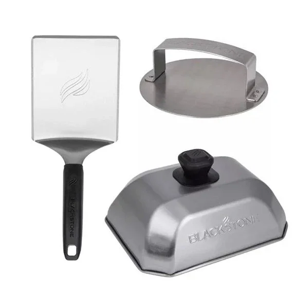 NEW in the Box Blackstone 3pc Hamburger Grill Tool Set Black