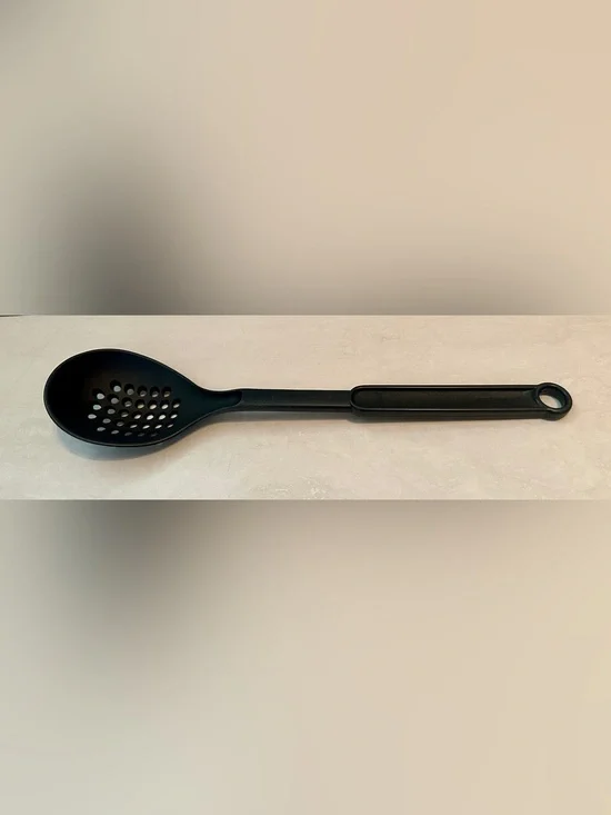 Vintage 1994 Farberware Black Nylon Slotted Spoon Heat Resistant Kitchen Utensil