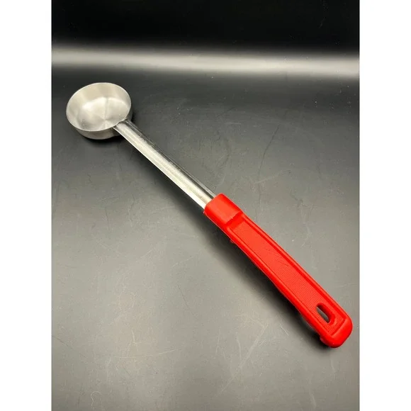 Vintage 2 OZ Ladle Red Handle Stainless Steel Kitchen Utensil‎ Serving Spoon 13