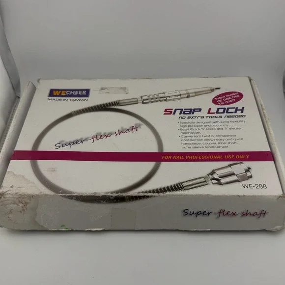 Wecheer WE-288 Super Flex Shaft Snap Lock Professional Nail Tool Silver Good
