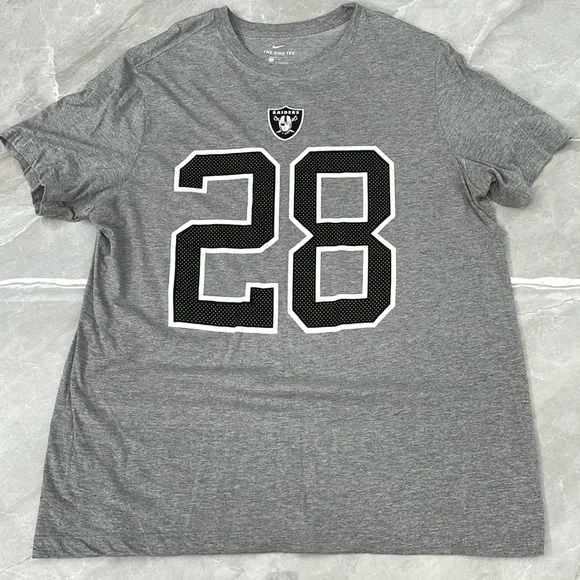 Men’s The Nike Tee Raiders Josh Jacobs #28 Short Sleeve Shirt XL
