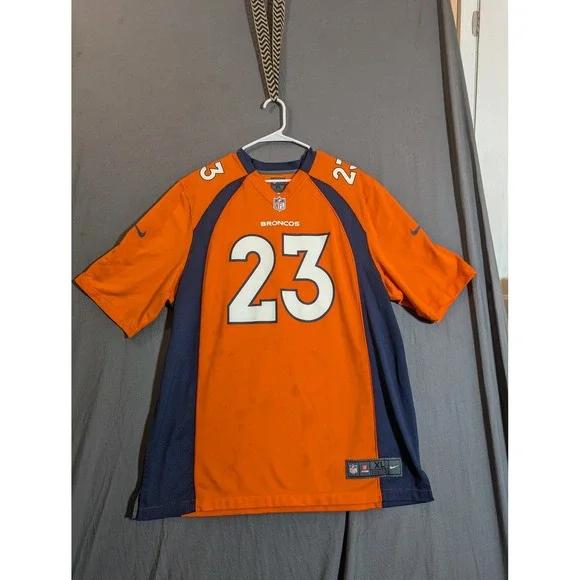 Denver Broncos NFL Authentic Jersey 23 McGahee‎ Orange XL Nike On Field