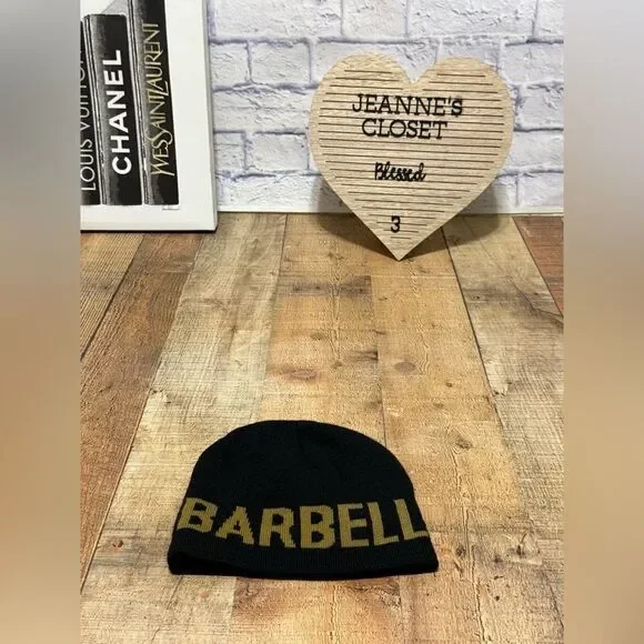 Black barbell Beanie