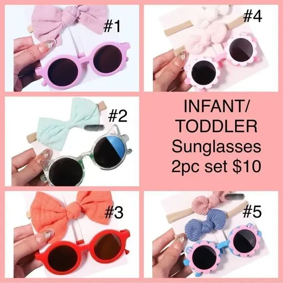 ‎INFANT TODDLER SUNGLASSES SET