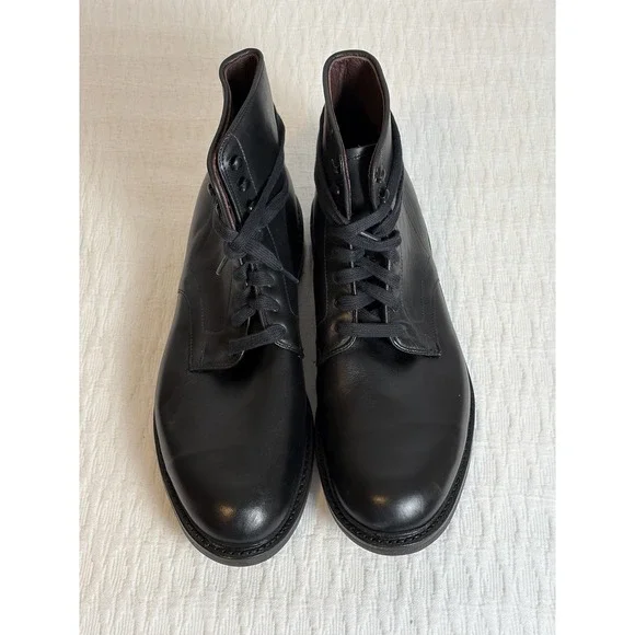 Allen Edmonds Higgins Mill Weatherproof 14 D Black Boots Leather Dainite Soles
