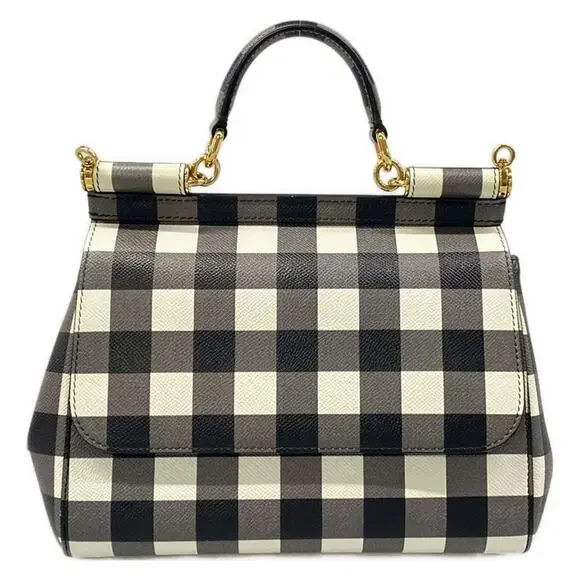 Dolce & Gabbana DOLCE&GABBANA Sicily Handbag Black White
