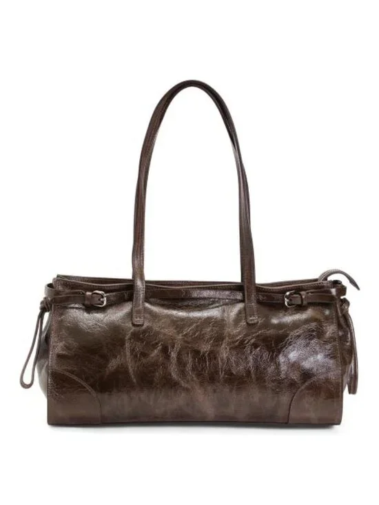 CAVALCANTI Made In Italy Leather East West Satchel Belt Detail