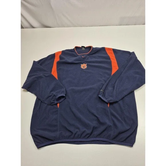 Vintage Auburn Tigers Sweatshirt Mens XL Navy NCAA Football Nike Therma Fit