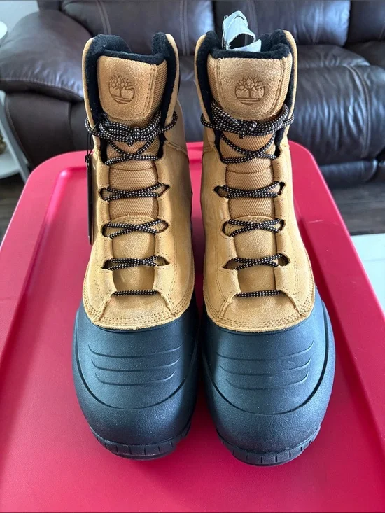 Timberland Wheat and Black Waterproof Men's Snow Boots
