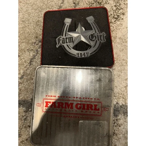 Farm Girl Authentic Brand 1941 Silver Cow Girl Sho Horse Shape Belt Buckle L