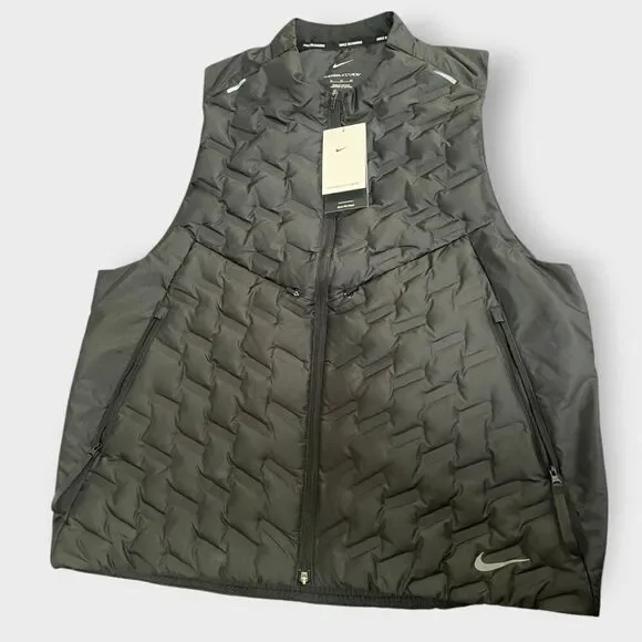 Nike Therma-FIT ADV Repel Down Fill Black Running Vest Mens size XL New