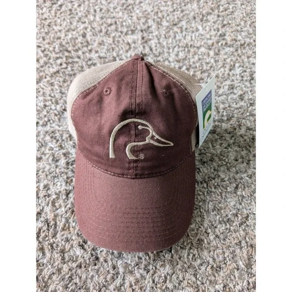 Ducks Unlimited DU Hat Cap New  Canvas Mesh Strap Back Hunter Trucker Outdoors
