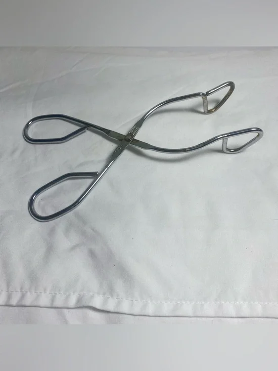 VTG Ekco Kitchen Tongs Stainless Metal Scissor Style Gripping Made In USA