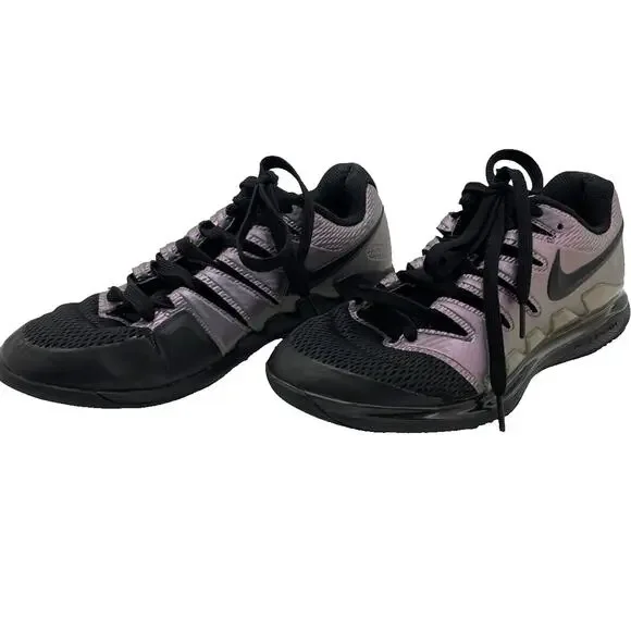 Nike Air Zoom Vapor X AA8030-900 Black/ Purple Men's Tennis Shoes US Size 7.5
