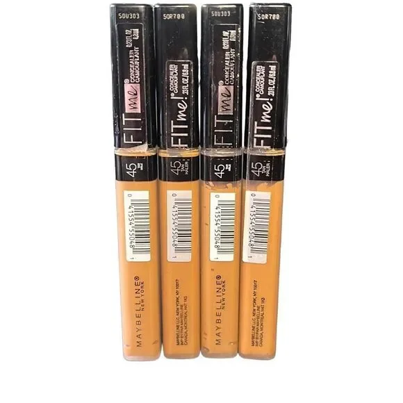 Lot of 4 45 Tan Maybelline Fit Me! Concealer