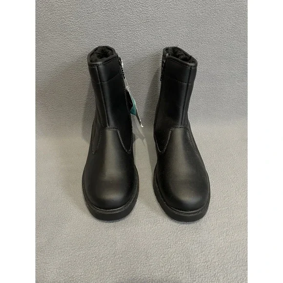 Totes Faux Fur Lined Zipper Boots Black Size Men 8m New! Luke 020065 Waterproof
