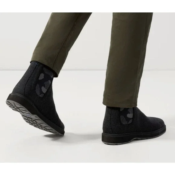 Rothy's Merino Wool Chelsea Boots Dark Gray Men's‎ Size 13