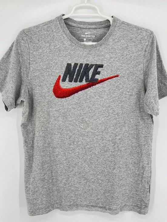 Nike Swoosh Men's Size L Grey T-shirt (1-22)