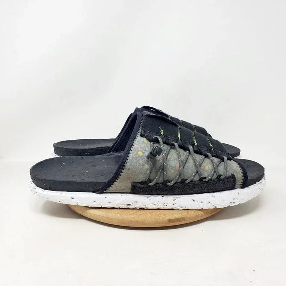 Nike Sandals Mens 14 Asuna Crater Slide Slip On Pool Beach Black Shoes