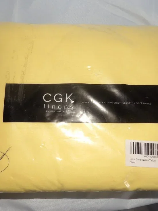 CGK LINENS Queen Size Yellow DUVET COVER, Queen Size
