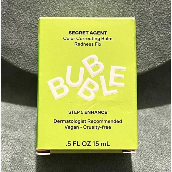 Bubble Secret Agent Green Color Correcting Balm Light 0.5 fl oz Niacinamide