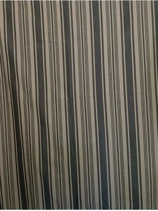 Willams Sonoma Black & Tan Vintage Stripe Tablecloth 70 X 108