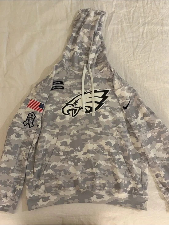 Nike Gray White Camo Philadelphia Eagles Hoodie