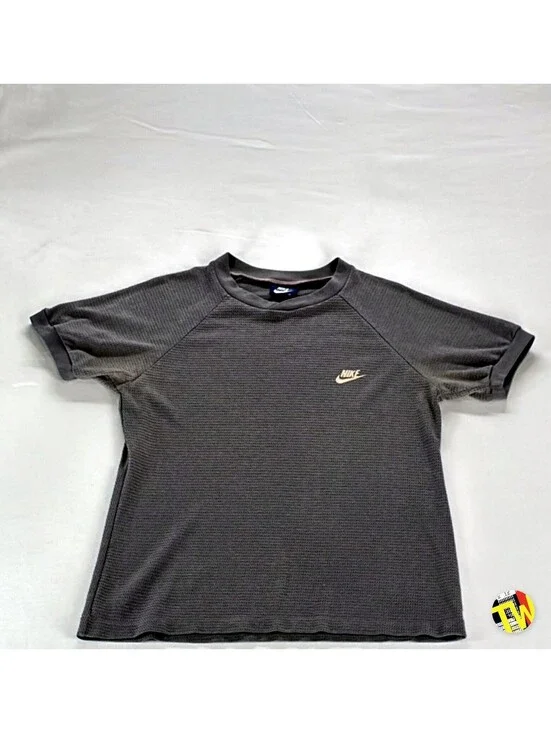 Vintage 90s Nike T-Shirt Blue Tag Mini Swoosh Mesh Tech M