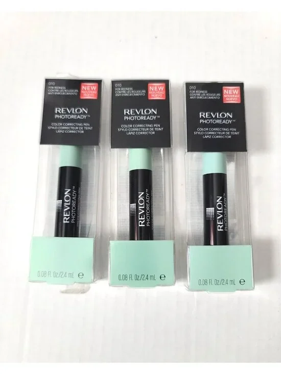 Lot of 3 Revlon PhotoReady Color Correcting Pen 010 for Redness 0.08 fl oz NEW