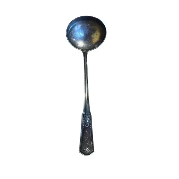 Antique Stratford Silver Co Silver  Serving Spoon 5‎ 1/2”
