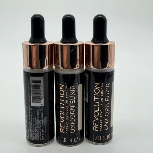 Revolution Unicorn Elixir Liquid Highlighter 0.61 oz 3 Pack New