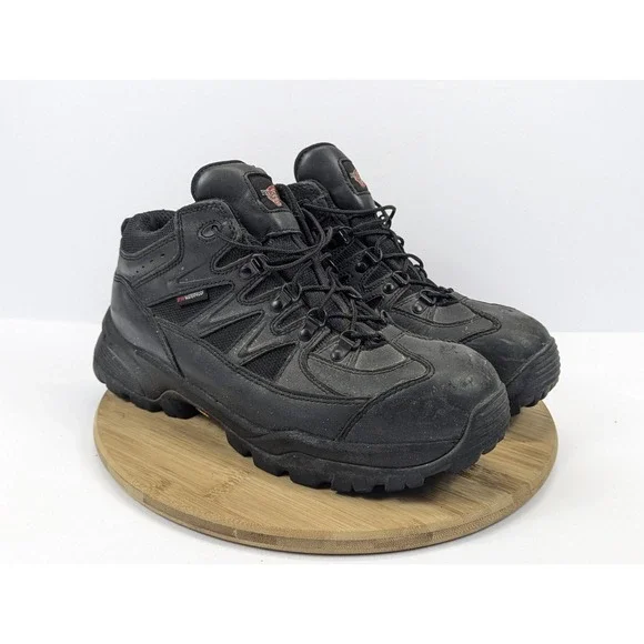Red Wing Boots Steel Toe Mens 11 Black Hike RW Waterproof Shoes 5