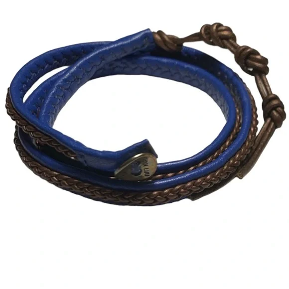 Braided Chan Luu leather wrap bracelet