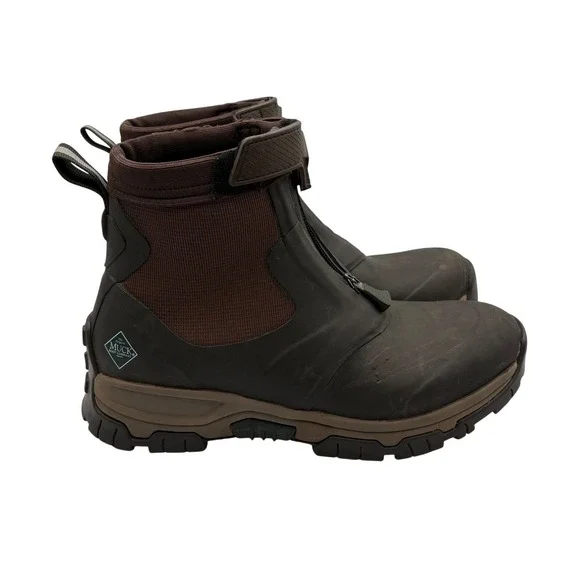 Muck Boot Company Apex Mid Zip Boots Mens 10 Brown Good Waterproof Hiking Work