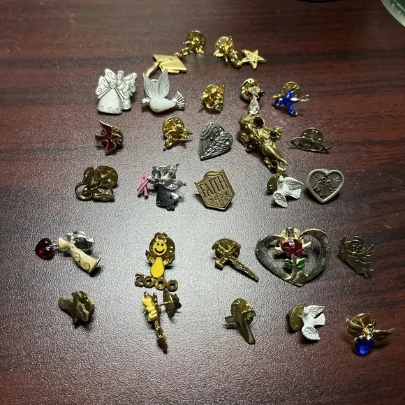 Lot‎ Of 27 Christian Religious Religion Angel Lapel Hat Pins