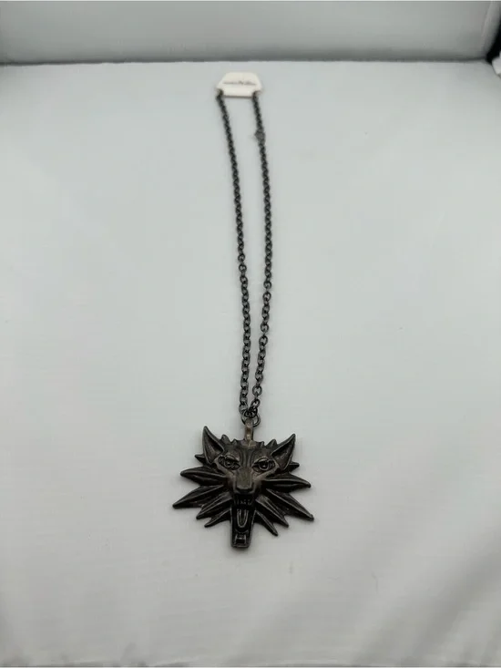 🎁wolf head Fashion Jewelry Dark Gunmetal Chain Necklace