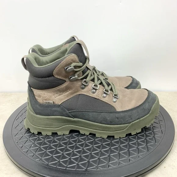 LL Bean Urban Storm Boots Men Size 8.5 Shoes Waterproof Brown Leather Black