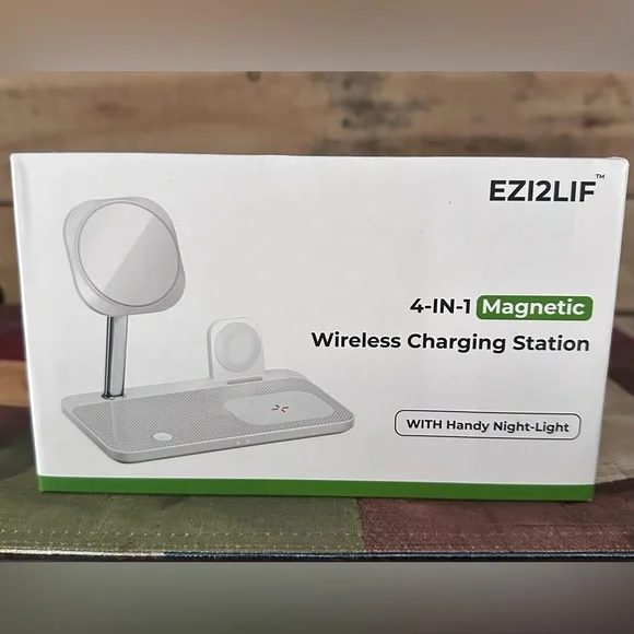 EZ2LIF 4-in-1 Magnetic Wireless Charging Station-iPhone 12 & Higher Watch/Airpod