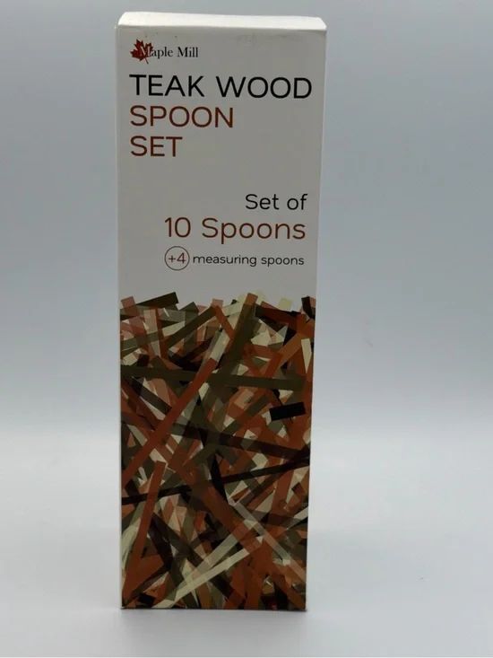 14 PC Teak Wood Wooden Spoons / Measuring Spoons Cooking Tools Kitchen Utensils