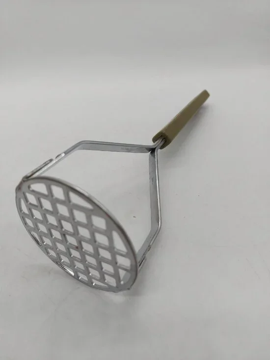 Vintage Potato Masher Made In Japan Green Plastic Handle 9